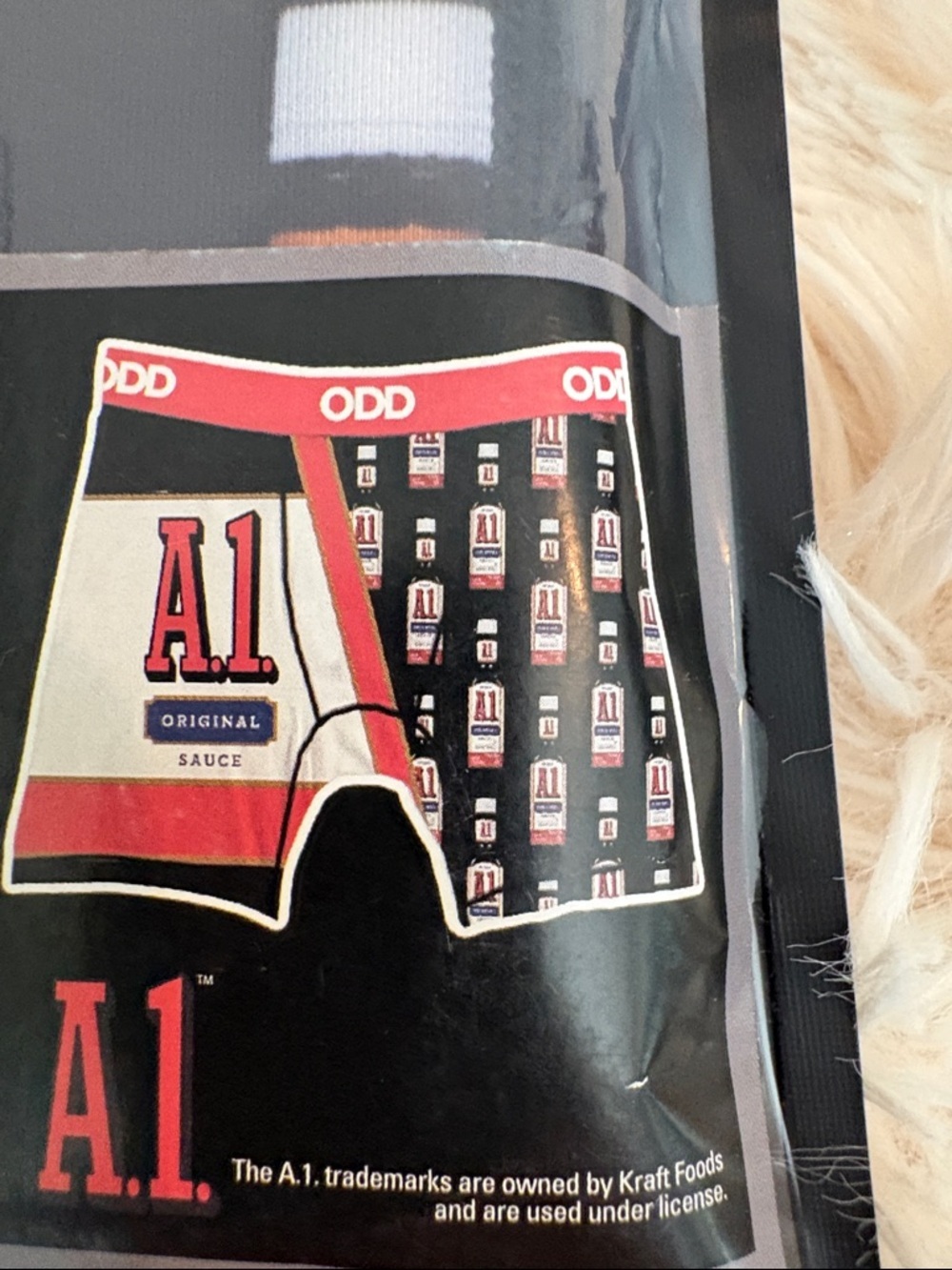 ODD A1 Print Boxer Briefs - Men's Red & Black Stretch Underwear - Picture 3 of 5